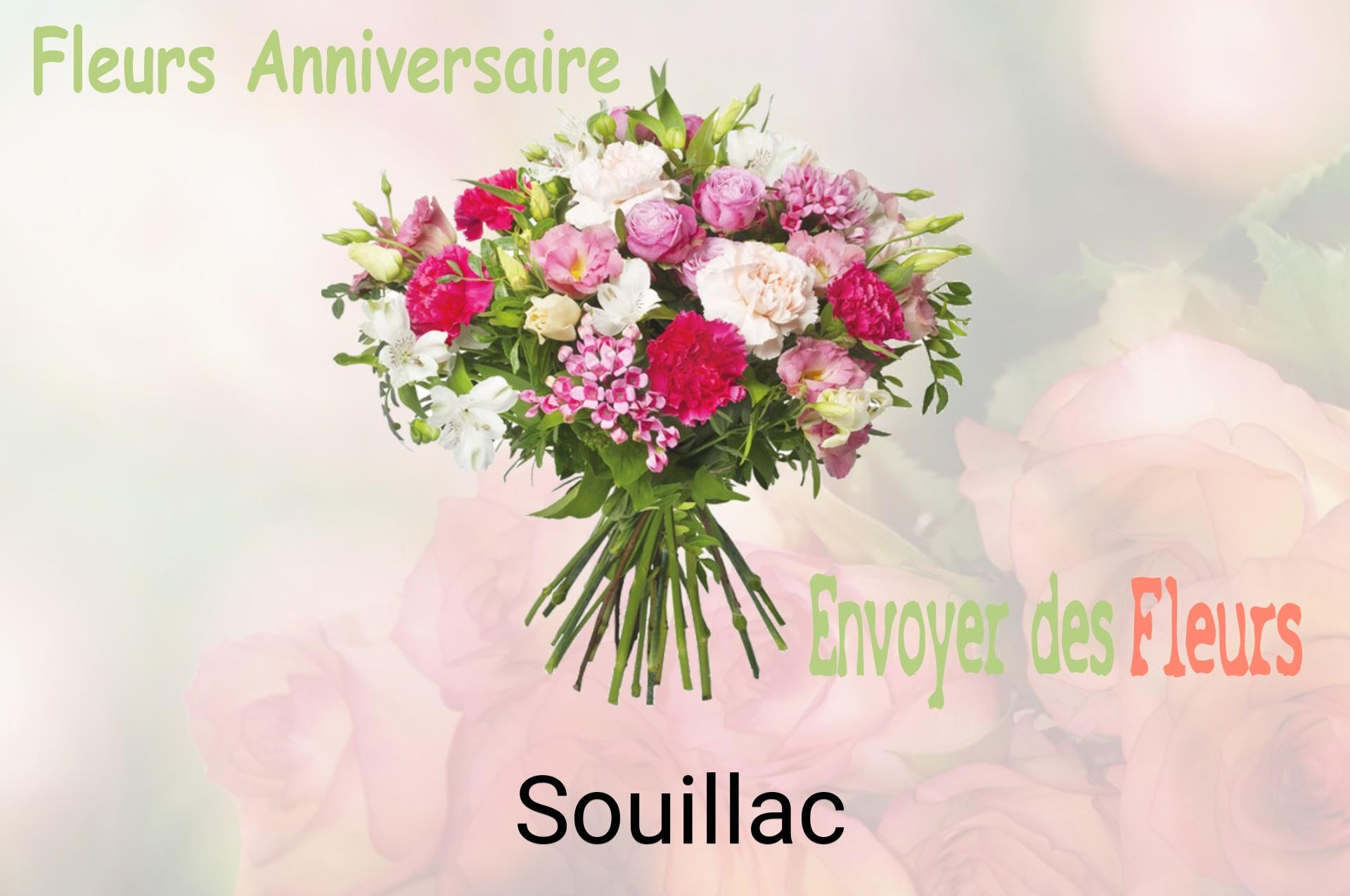 Bouquet de fleurs d’anniversaire livré à Souillac